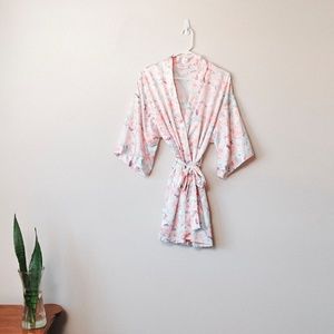 ICING Silk Floral Robe with Pockets SM